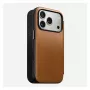 Nomad Modern Leather Folio ādas maciņš iPhone 17 Pro, āda + alumīnijs, 6.3 collas (16 cm), Tan, 3 kabatiņas kartēm