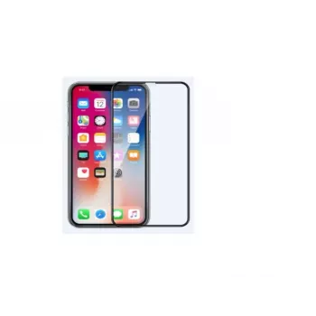 Rūdīta stikla ekrāna aizsargs COMMA iPhone 11 Pro Max — Pretpirkstu nospiedumiem, Melns