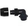 Alphacool HF skrūvējamais savienotājs TPV Metāls - 90° pagriežams 12,7/7,6mm - Melns (17455)