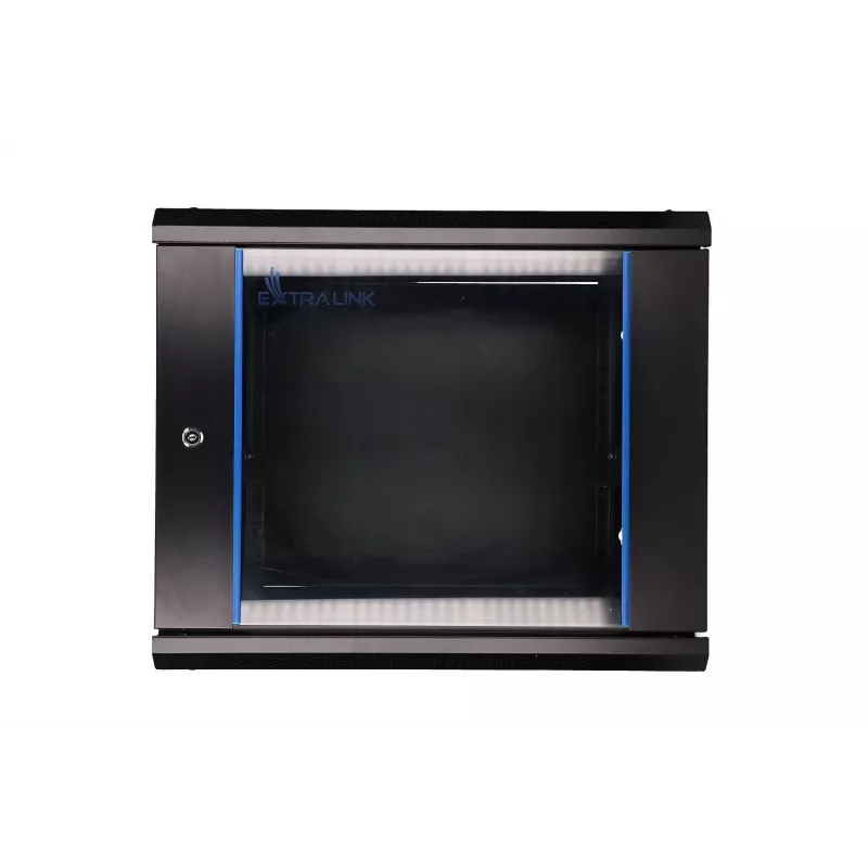 Pie sienas montējams skapis Extralink 9U 600x600 Melns