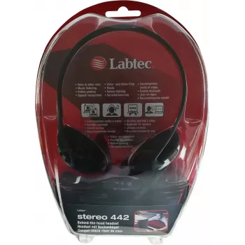 Labtec Stereo 442 - Austiņas ar mikrofonu - aiz kakla nēsājamas - vadu
