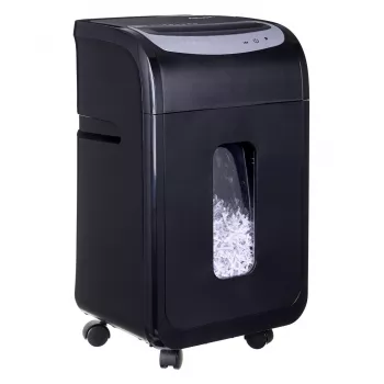 Biroja dokumentu smalcinātājs ActiveJet ASH-2502C — šķērsgriezums P-4, 25 lapas, 4x40 mm, 28 L grozs, 22,8 cm padeve, 30 min darba cikls