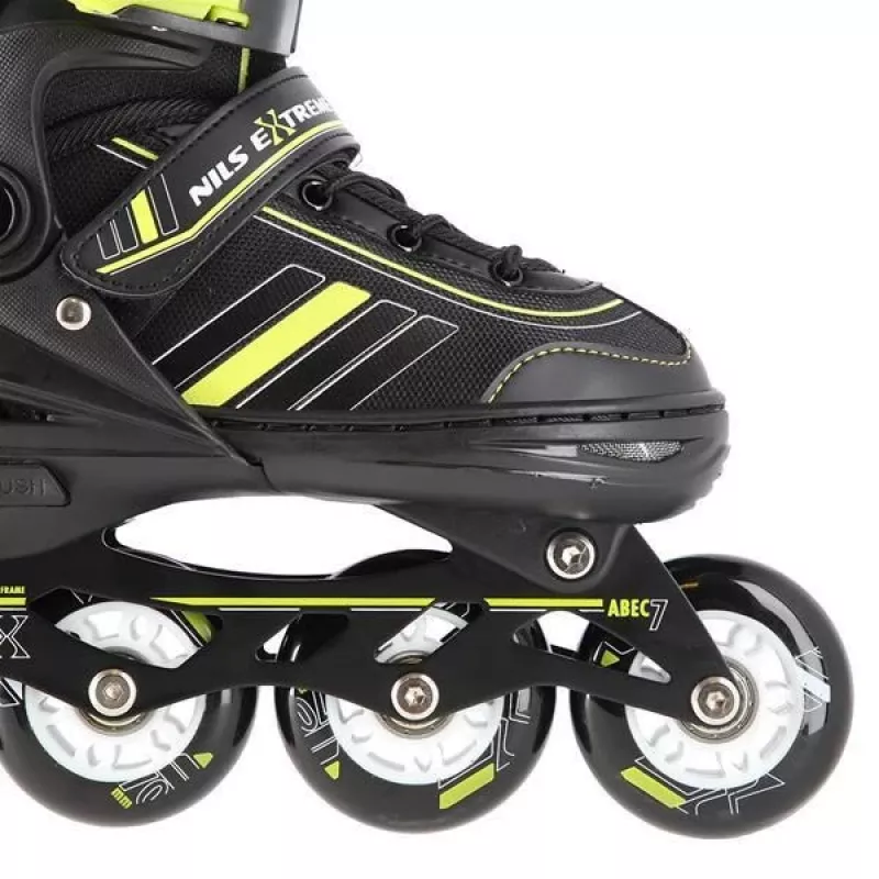 Nils Extreme NH18191 2IN1 Inline Skates MELNI/Laima IZM. L (39-43) Ar Maināmiem Hokeja Slidām
