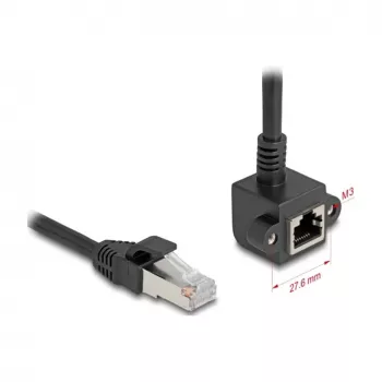 Tīkla kabelis DeLOCK 81040 Cat6 0,25 m Melns