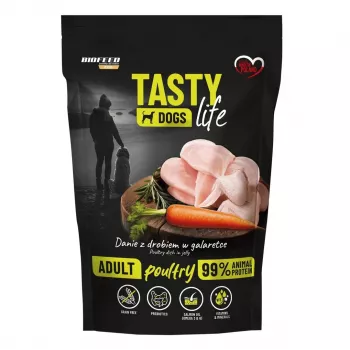 BIOFEAD Tasty Dogs Life Poultry - mitrā suņu barība - 500 g