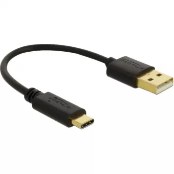 USB lādēšanas kabelis DeLOCK 80954 Type-A uz USB Type-C 3 A 15 cm