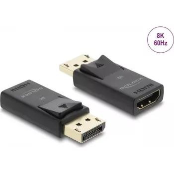 DELOCK Active DisplayPort 1.4 uz HDMI adapteris 8K ar HDR funkciju, USB barošana