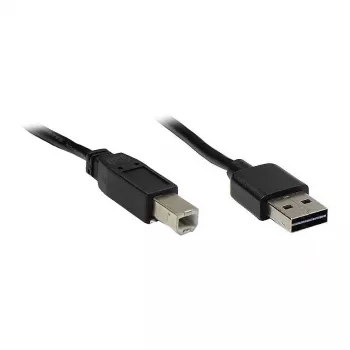 Savienojuma kabelis USB 2.0 EASY Plug A uz B, melns, 3m, Good Connections® (2510-EU03)