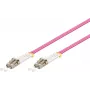 Šķiedru optikas kabelis GOOBAY LC–LC OM4 5 m, 50 µm, pilns duplekss, rozā