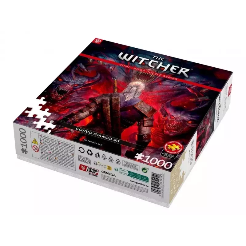 Puzle Komiksu Stils: The Witcher (Wiedźmin) Corvo White, 1000 gabali