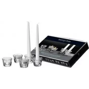 Svečturis Ritzenhoff & Breker LUMI stikla konisks svečturis tievajām svecēm, 15 gabalu komplekts