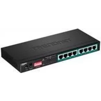 TRENDnet TPE-LG80 - Neuzraudzīts tīkla slēdzis - 8 porti Gigabit Ethernet ar PoE+ - 65 W kopējā jauda