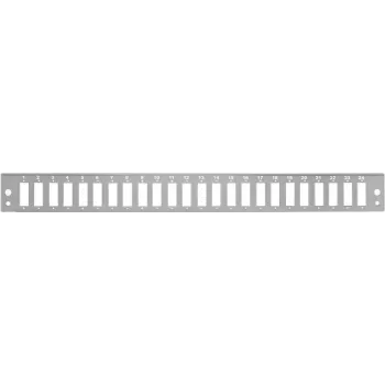 LogiLink - pārsega plāksne optiskās šķiedras sadales panelim - Pelēka, RAL 7035 - 1U - 48,3 cm (19 inch) - 24 porti