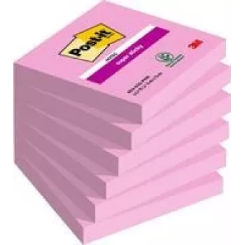 Post-it Super Sticky Līmlapiņas ekstra stipras rozā 6 bloki (7100259225)