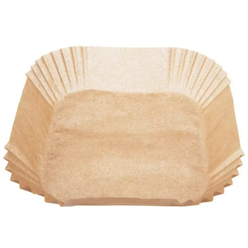 Papīra ieliktņi fritēšanai 16×16 cm (50 gab.) gaisa fritierim / dziļās fritēšanas ierīcei