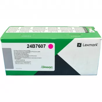 Tonera kasetne Lexmark 24B7607 Magenta, oriģināla, raža 12 000 lapas, 1 gab.