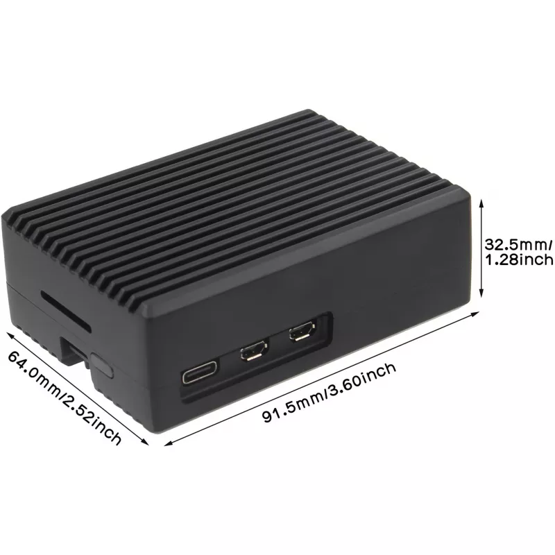 INTER-TECH ODS-739 korpuss Raspberry Pi 5 — kompakts dizains