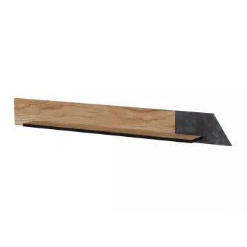 Peldošais plaukts cama meble OVO 1300×200×150 mm ozols/betons, skaidu plātne, sienas stiprinājums