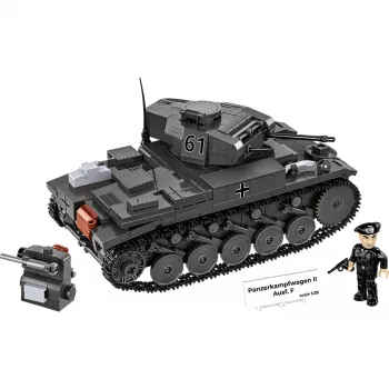 Būvkomplekts Cobi Panzerkampfwagen II Ausf. F — 813 detaļas, melns, vecums 9+