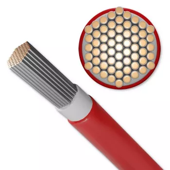 Saules kabelis QOLTEC 53852 6 mm², 100 m spole, sarkans