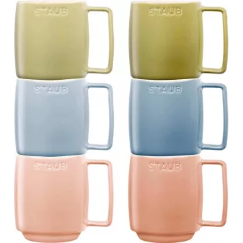 6 keramikas krūzīšu komplekts Staub Multicolor 350 ml