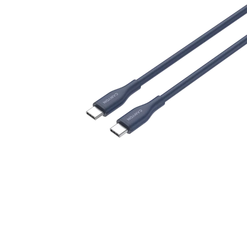 CANYON kabelis CC60SC10 C-C 60W 1m Silikona tumši zils