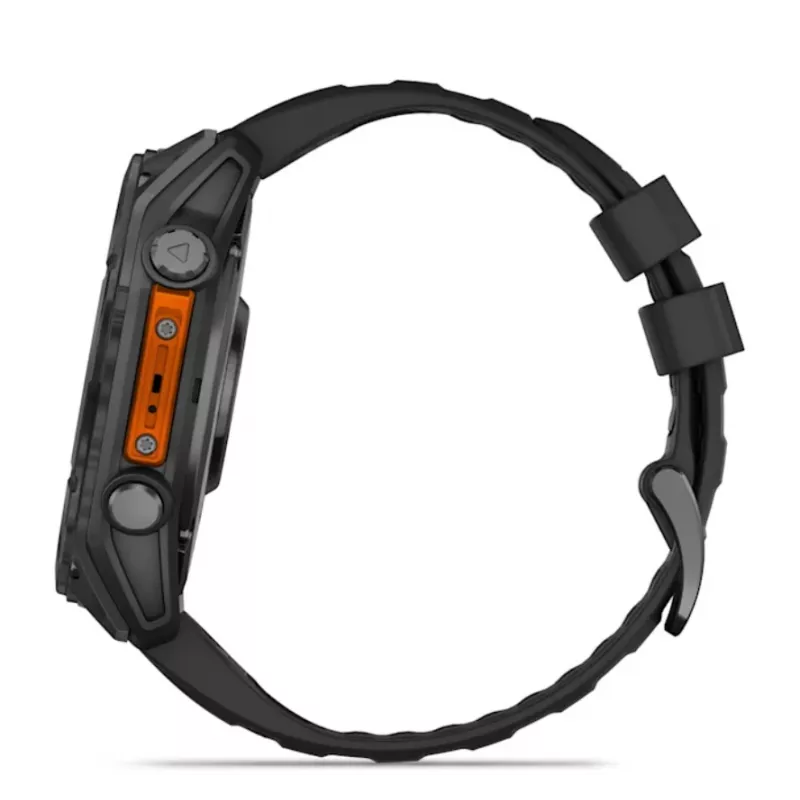 Viedpulkstenis GARMIN Fenix 8 — 51 mm titāna korpuss, AMOLED 1,4 collu, GPS, 32 GB, 10 ATM, silikona siksniņa