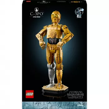 LEGO būvējama figūra Star Wars C-3PO modelis 75398 — 1138 gab., 380 mm displeja kolekcionējams