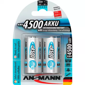 1x2 Ansmann maxe Akumulators NiMH Baby 4500 mAh Vācu (5035352)