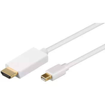 Wentronic Goobay mini DisplayPort uz HDMI adaptera kabelis 1.2, Balts, 2 m - Mini DisplayPort spraudnis > HDMI™ standarta spraudnis (A tips) (52861)