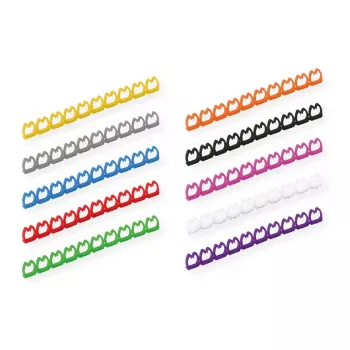 VALUE Kabeļu marķēšanas komplekts Patch kabelim, 4–5,5 mm, 10 x 10 gab., Daudzkrāsains