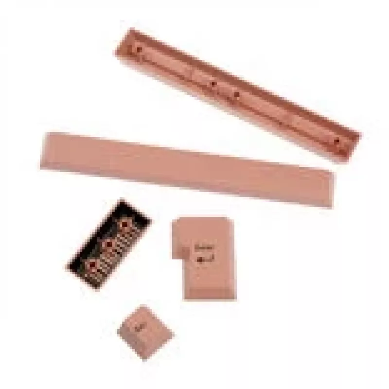 GMK FPTK5052 tastatūras taustiņu vāciņu papildinājuma komplekts, ABS, divkāršās iesmidzināšanas, ISO un ANSI, pasteļrozā