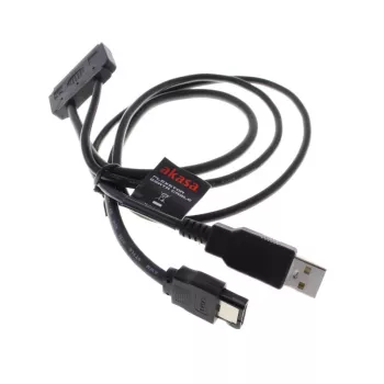 Akasa Flexstor eSATA kabelis 6,40 cm (2,5 inch) SATA cietajiem diskiem un SSD (AK-CBSA03-80BK)