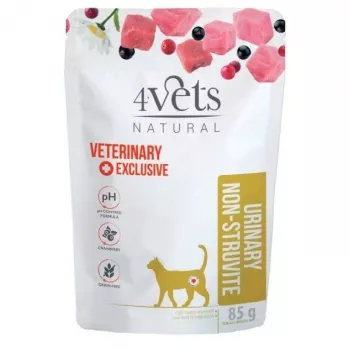 4VETS Natural Urinary Non-struvite slapjā barība kaķiem - 85g