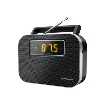 Muse M-081R | Modinātāja funkcija | 2 joslu PLL portatīvais radio | Melns