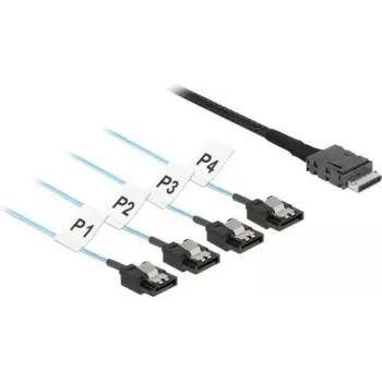 DeLOCK 85468 SAS kabelis 0.5m 12 Gbit/s Melns OCuLink SFF-8611 uz SATA