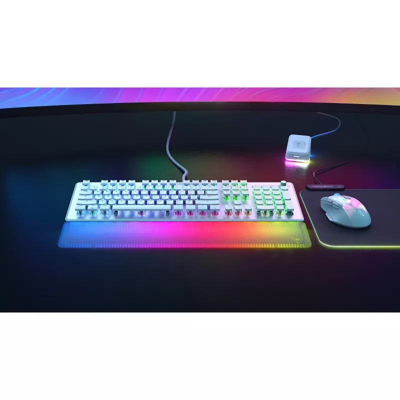 Turtle Beach Vulcan II Max tastatūra Gaming USB Vācu Baltā