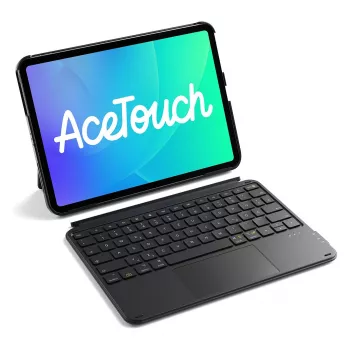 Folio tastatūras maciņš Inateck KB04122 11 collu iPad — QWERTZ izkārtojums, Bluetooth, 500 mAh akumulators, 450 g