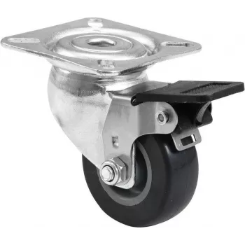 Ritenis 50 mm Roadinger 30004016 pelēks ar bremzi
