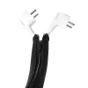 LOGILINK KAB0047 Elastīgs kabeļu organizētājs ar rāvējslēdzēju, Melns 2m
