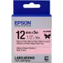 Epson LK-4PBK Satin lentes kasetne melns/rozā 12mm (5m)