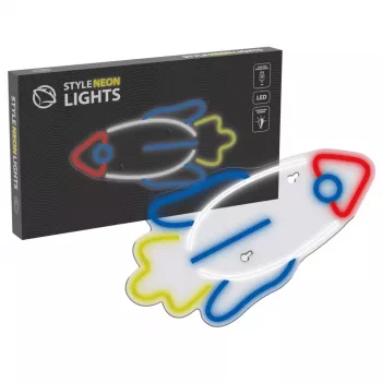 LED neona lampa MANTA SNL91MT Style RAKETA – dekoratīvs neona panelis