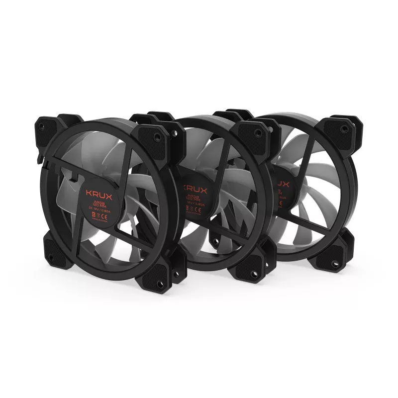 KRUX Lunar 120 ARGB 3-Pack korpusa ventilatori