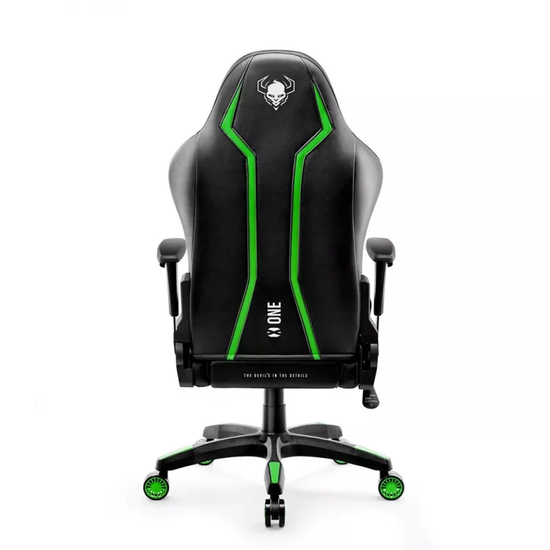 Diablo X-One 2.0 spēļu krēsls, melns/zaļš, parastais izmērs
