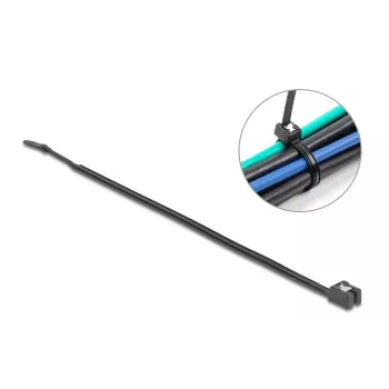 Kabeļu saite DeLOCK 200x4,8mm 50gab Melna