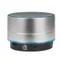 Manhattan Metallic Bluetooth Skaļrunis, Šļakatizturīgs, Darbības rādiuss 10m, microSD karšu lasītājs, Aux 3.5mm savienotājs, USB-A uzlādes kabelis iekļauts (5V uzlāde), Sudraba krāsa, Trīs gadu garantija