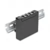DELOCK Mini Desktop RJ45 4-port Cat.6A ekranēts sadalītājpaneļa metāla korpuss melns, 90×22×93 mm
