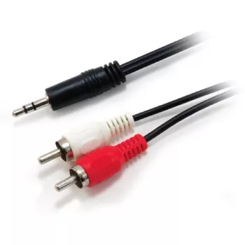 Equip 3,5mm vīriešu uz 2xRCA vīriešu stereo audio kabelis, 2,5m, melns