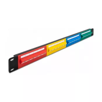 DeLOCK 19 collu sadales panelis 24 porti Cat.5e 1U krāsains RJ-45