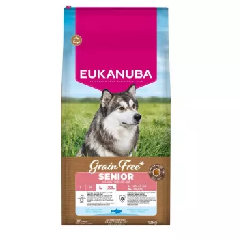Eukanuba Grain Free Senior Large Ocean Fish sausā barība suņiem 12 kg